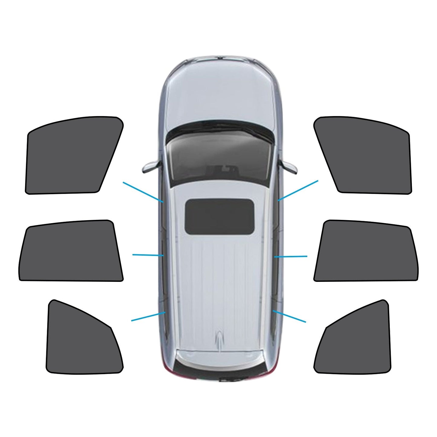 Car Window Magnetic Mesh Sun Blind Shades Suitable for BMW iX3 2023-2024