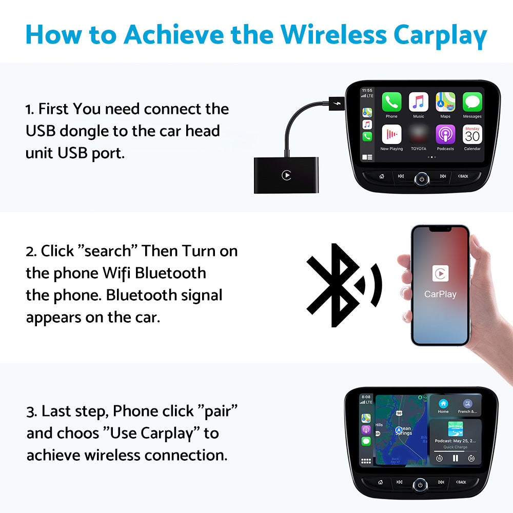 {{ Wireless Adapter of Factory Wired Carplay Suitable for iPhone to Carplay Connect }} - Buy Car Parts Online at {{ Kaka Auto Parts }}.