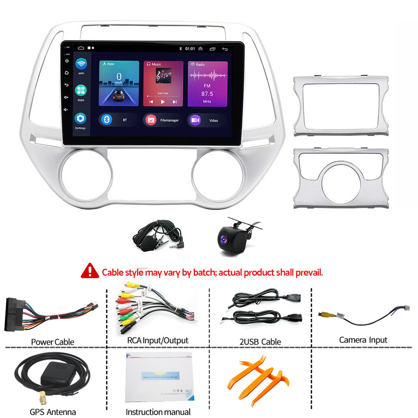 Car Radio Android 13 GPS BT Apple CarPlay Suitable For Hyundai i20 2012-2015