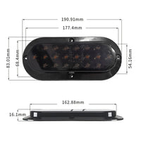 2x 20-LED Rear Stop Brake Flowing Turn Signal Tail Lights Suitable For Truck, Trailer & Caravan
