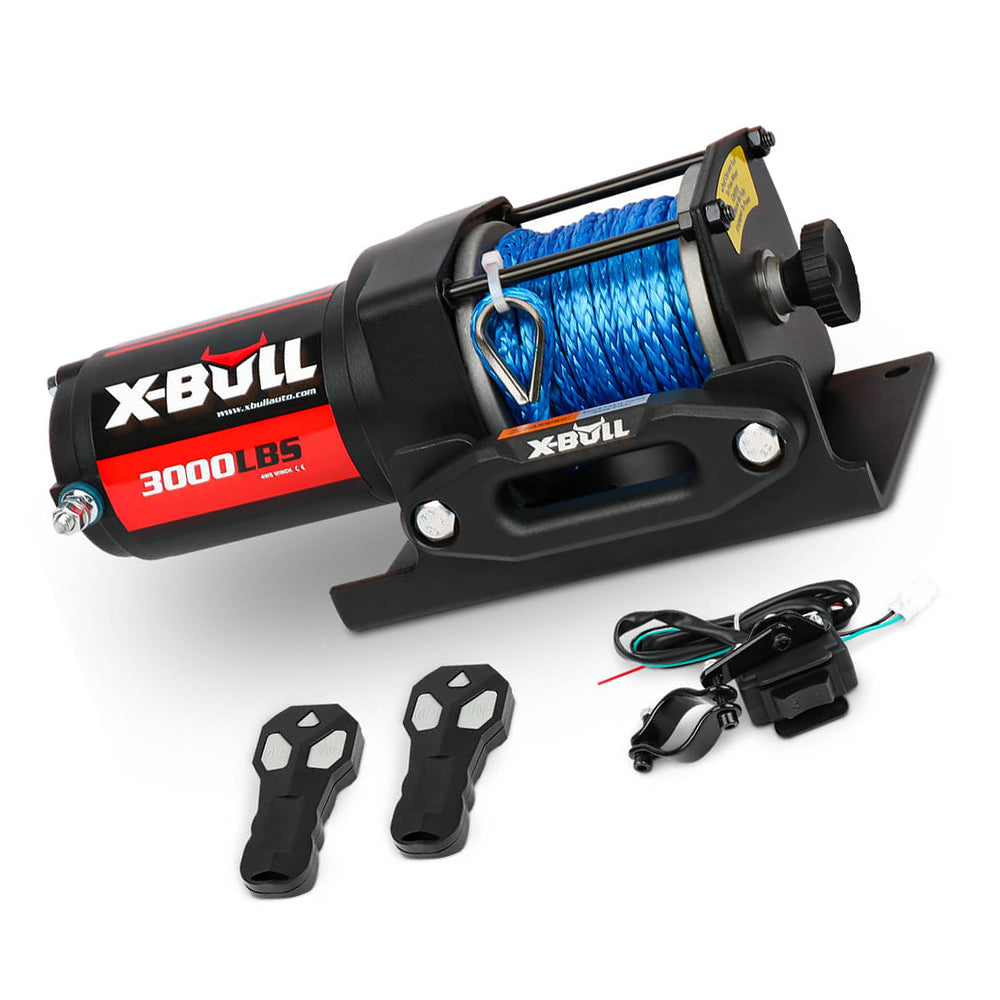 {{ Electric Winch 12V 3000lbs Synthetic Rope 2 Remotes Suitable For ATV UTV Boat }} - Buy Car Parts Online at {{ Kaka Auto Parts }}.