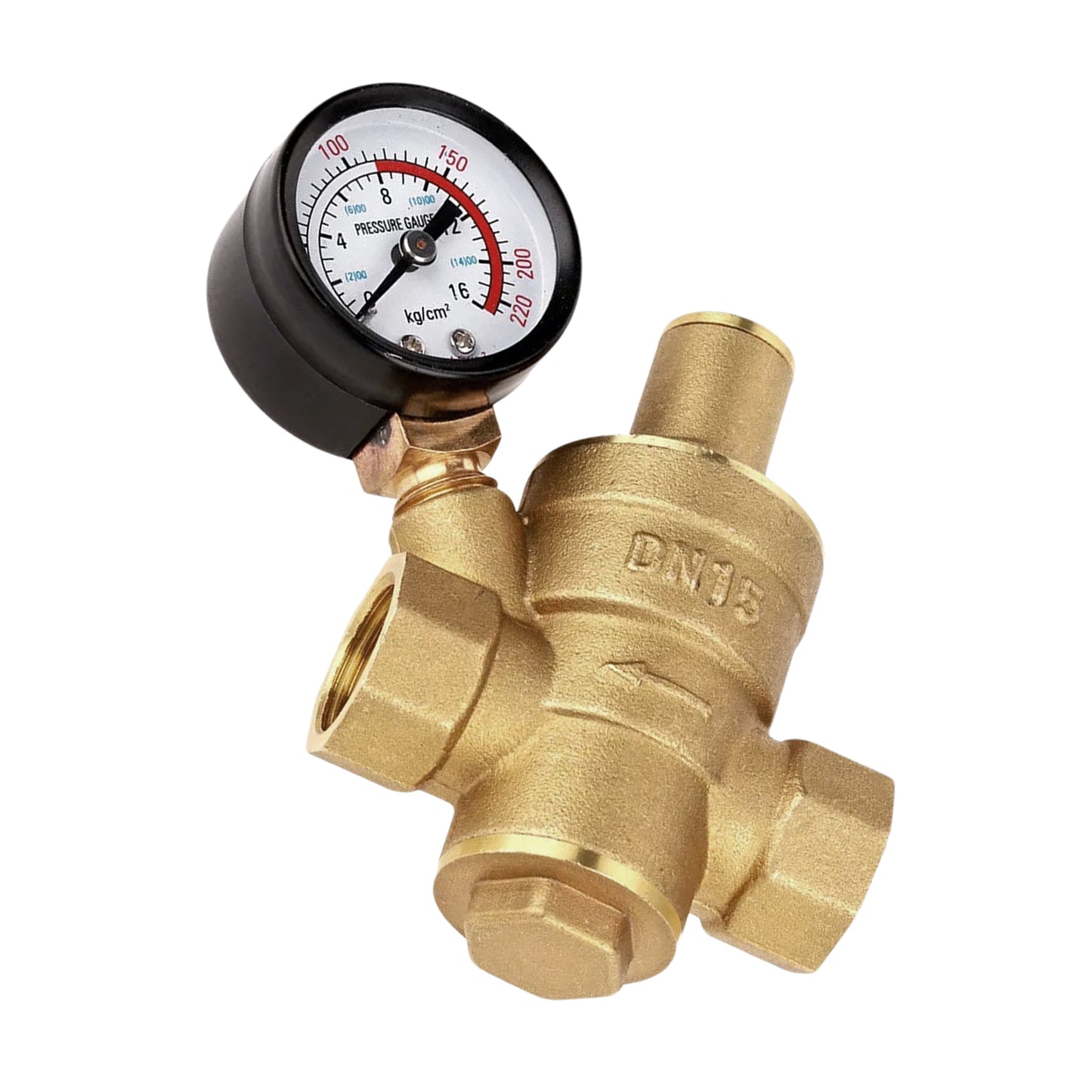 {{ DN15/20/25 Brass Adjustable Water Pressure Reducing Valve with Gauge }} - Buy Car Parts Online at {{ Kaka Auto Parts }}.