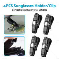 {{ 4PCS Luxury Car Sunglasses Holder Car Visor Sunglasses Clip Sun Ticket Card Hold }} - Buy Car Parts Online at {{ Kaka Auto Parts }}.