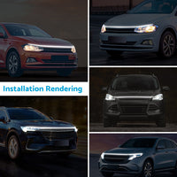 1. 8M  Start Scan Dynamic LED DRL Car Hood Light Strip Daytime Running Light