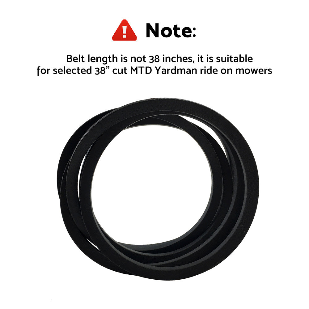Deck Belt Suitable For Selected 38in Cut MTD Yardman Ride-On Mowers 754-04062 954-04062