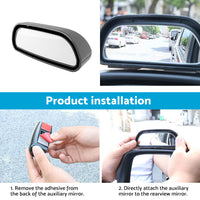 {{ Pair Car Side Blind Spot Mirror Adjust Wide Angle Rear View HD Auxiliary Parking }} - Buy Car Parts Online at {{ Kaka Auto Parts }}.