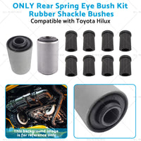 {{ Rear Spring Eye Bush Kit Rubber Shackle Bushes Suitable for 91-04 Toyota Hilux }} - Buy Car Parts Online at {{ Kaka Auto Parts }}.
