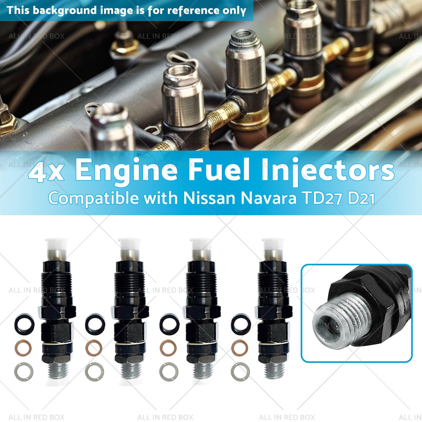 {{ 4x Engine Fuel Injectors Suitable for Nissan Navara TD27 D21 2. 7L 16600-43G23 }} - Buy Car Parts Online at {{ Kaka Auto Parts }}.