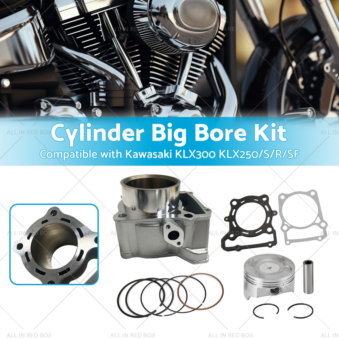 {{ 78mm Cylinder Big Bore Kit Suitable For Kawasaki KLX300 KLX250 S R SF 1993-2014 }} - Buy Car Parts Online at {{ Kaka Auto Parts }}.