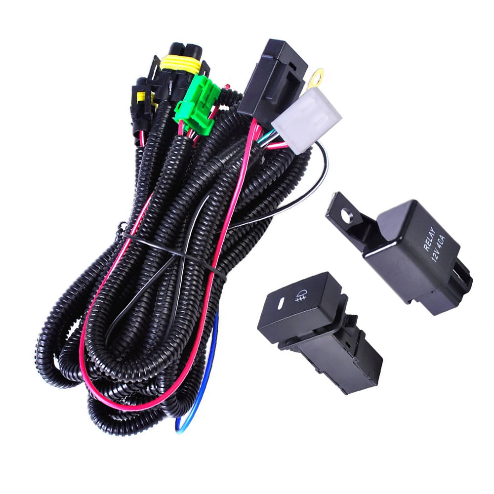 Fog Light Kit with Bezels & Harness Suitable for Toyota Kluger GSU40 2007–2010