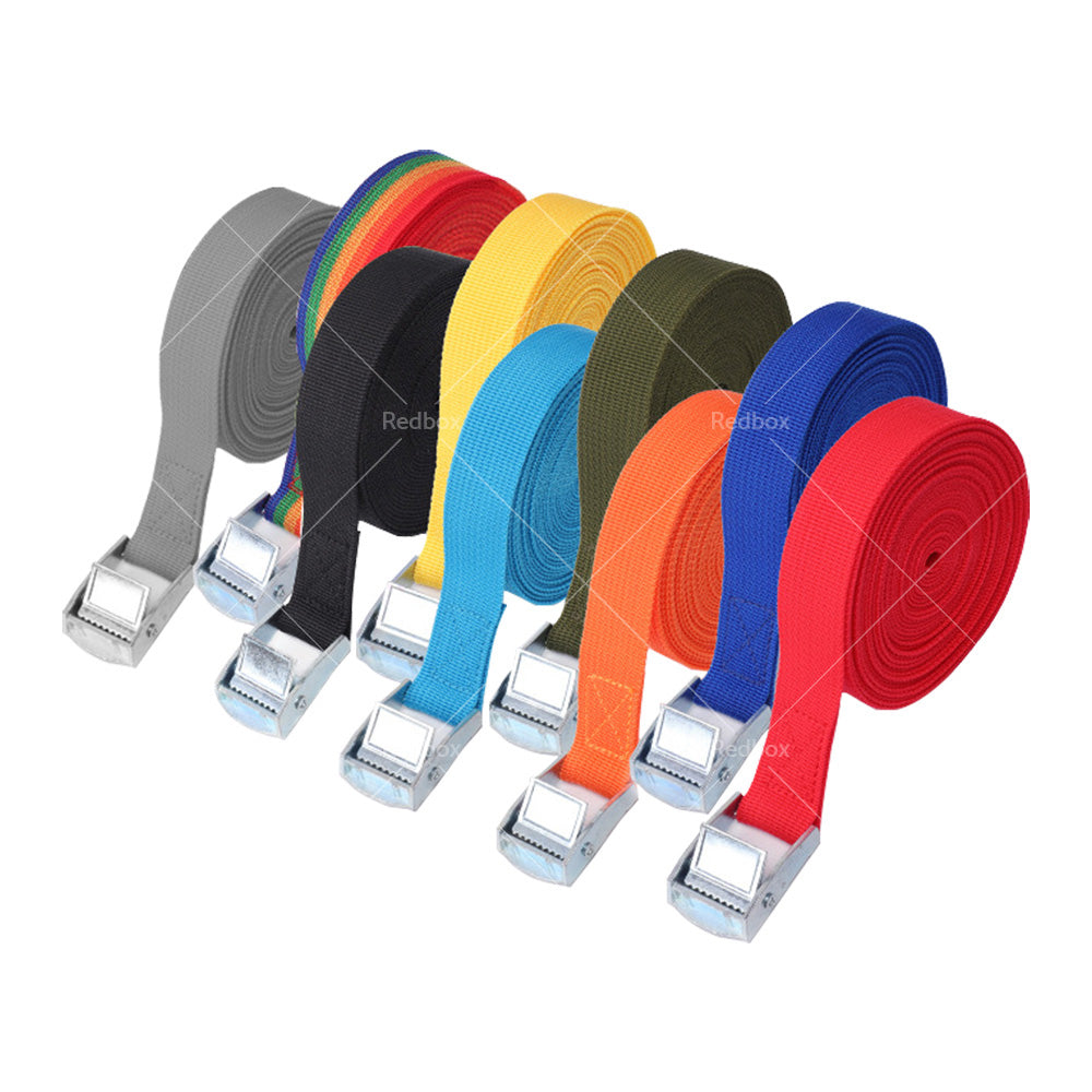 {{ 2/4pcs Metal Buckle Cam Tie Down Strap Heavy Lugga Cargo Ratchet Lashing Rope 2M }} - Buy Car Parts Online at {{ Kaka Auto Parts }}.