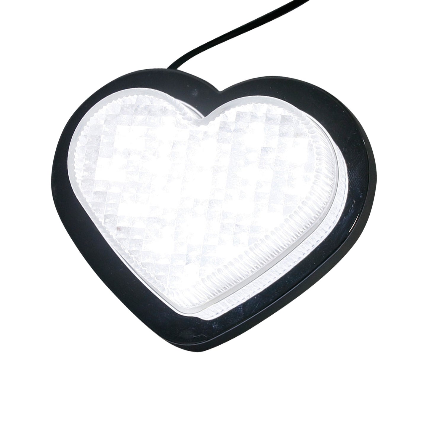 Pair of 12V LED Side Marker Indicators Suitable For Heart Clear Flash White