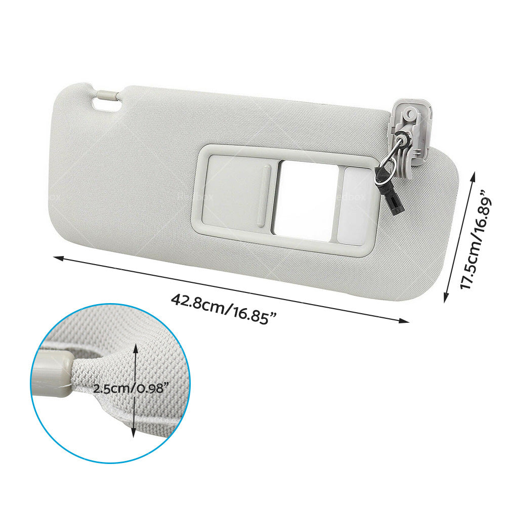 {{ 1 Pair Car Sunvisor Sun Visor Gray Front RH  and  LH Fits For Mazda CX-9 2010-2015 }} - Buy Car Parts Online at {{ Kaka Auto Parts }}.