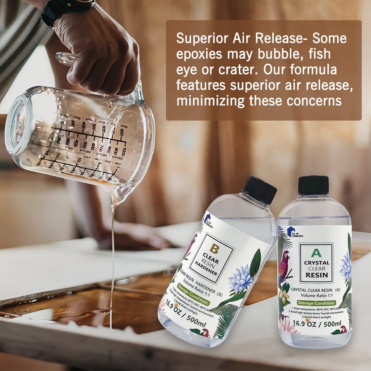 {{ 2Ltr Epoxy Resin 1:1 AB Kit Art DIY UV Crafts Glass & Water Clear Epoxy Coating }} - Buy Car Parts Online at {{ Kaka Auto Parts }}.