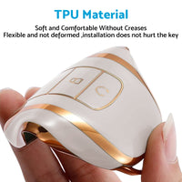 Car Remote Key Fob Case Cover Suitable For Chery Omoda 5 TPU Beige