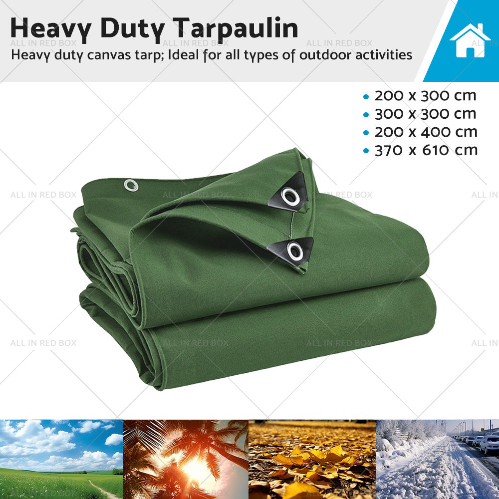 {{ 3 Types Army Heavy Duty Canvas Tarp Tarpaulin Sun Blocked Waterproof Dustproof }} - Buy Car Parts Online at {{ Kaka Auto Parts }}.