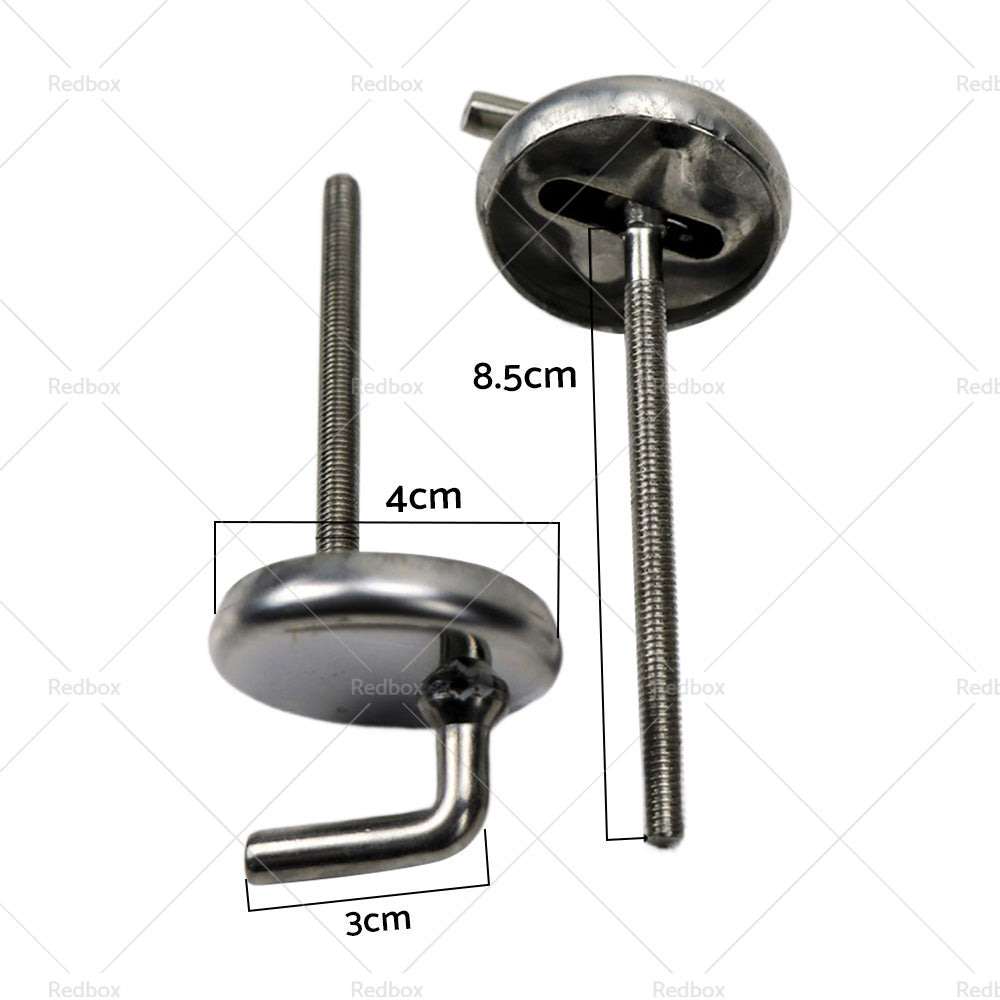 {{ 2PCS Toilet Seat Fix Fitting Stainless Back To Wall Replace Quick Release Hinges }} - Buy Car Parts Online at {{ Kaka Auto Parts }}.
