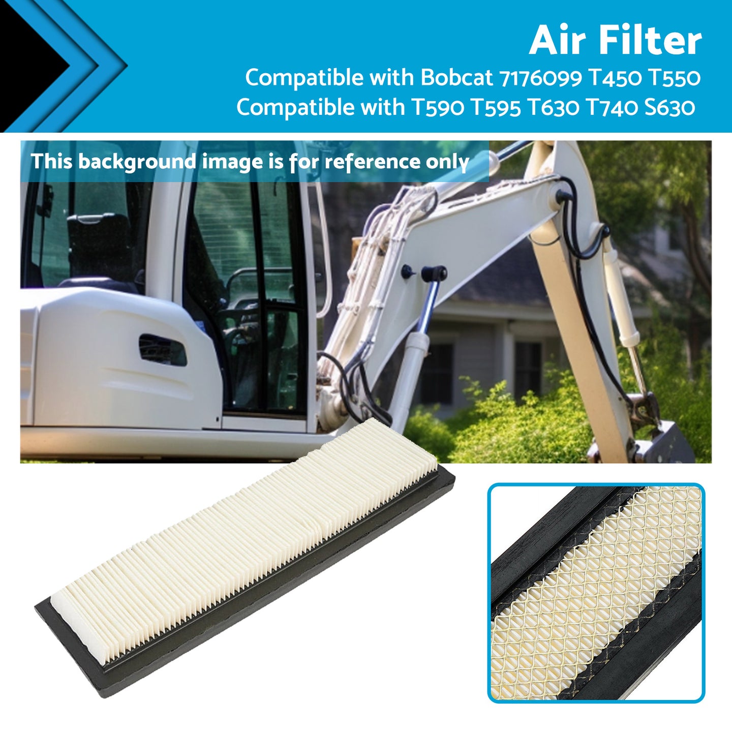 {{ Air Filter Suitable For Bobcat 7176099 T450 T550 T590 T595 T630 T740 S630 S650 }} - Buy Car Parts Online at {{ Kaka Auto Parts }}.