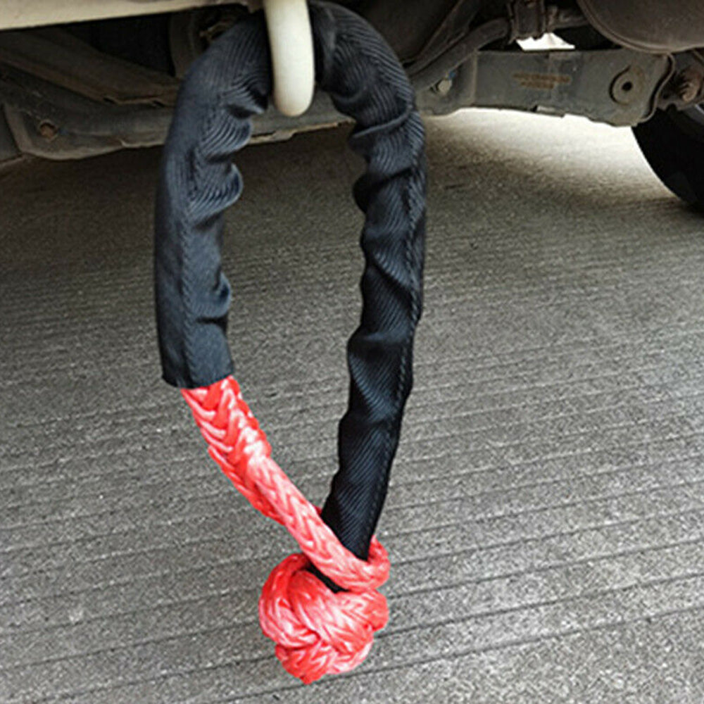 {{ Recovery Pulley Kit Suitable For Winch Ropes 3/8in 1/2in Soft Shackle Red Black }} - Buy Car Parts Online at {{ Kaka Auto Parts }}.