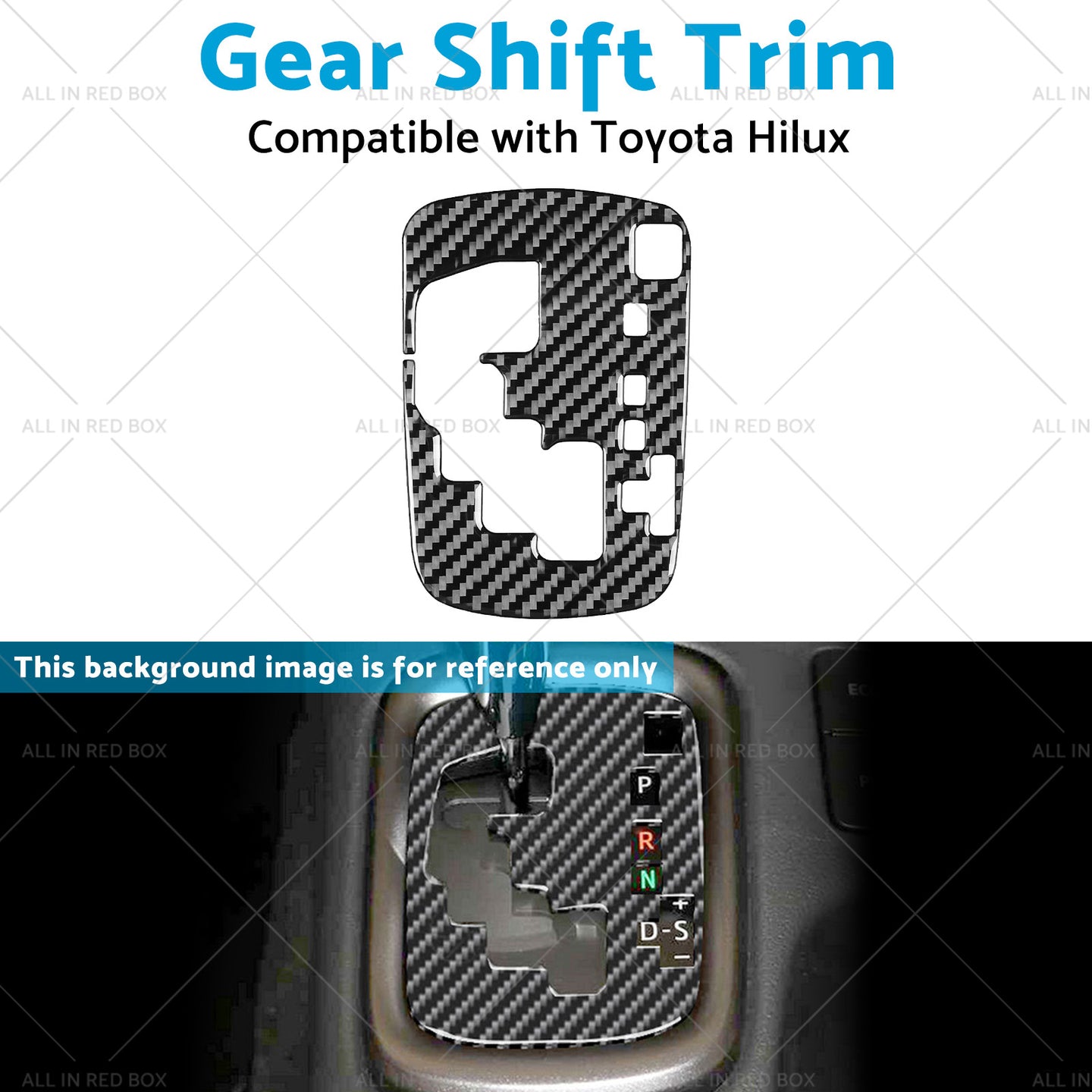 {{ Carbon Fiber Gear Shift Sticker Trim Suitable For Toyota Hilux Revo 15-23 RHD }} - Buy Car Parts Online at {{ Kaka Auto Parts }}.