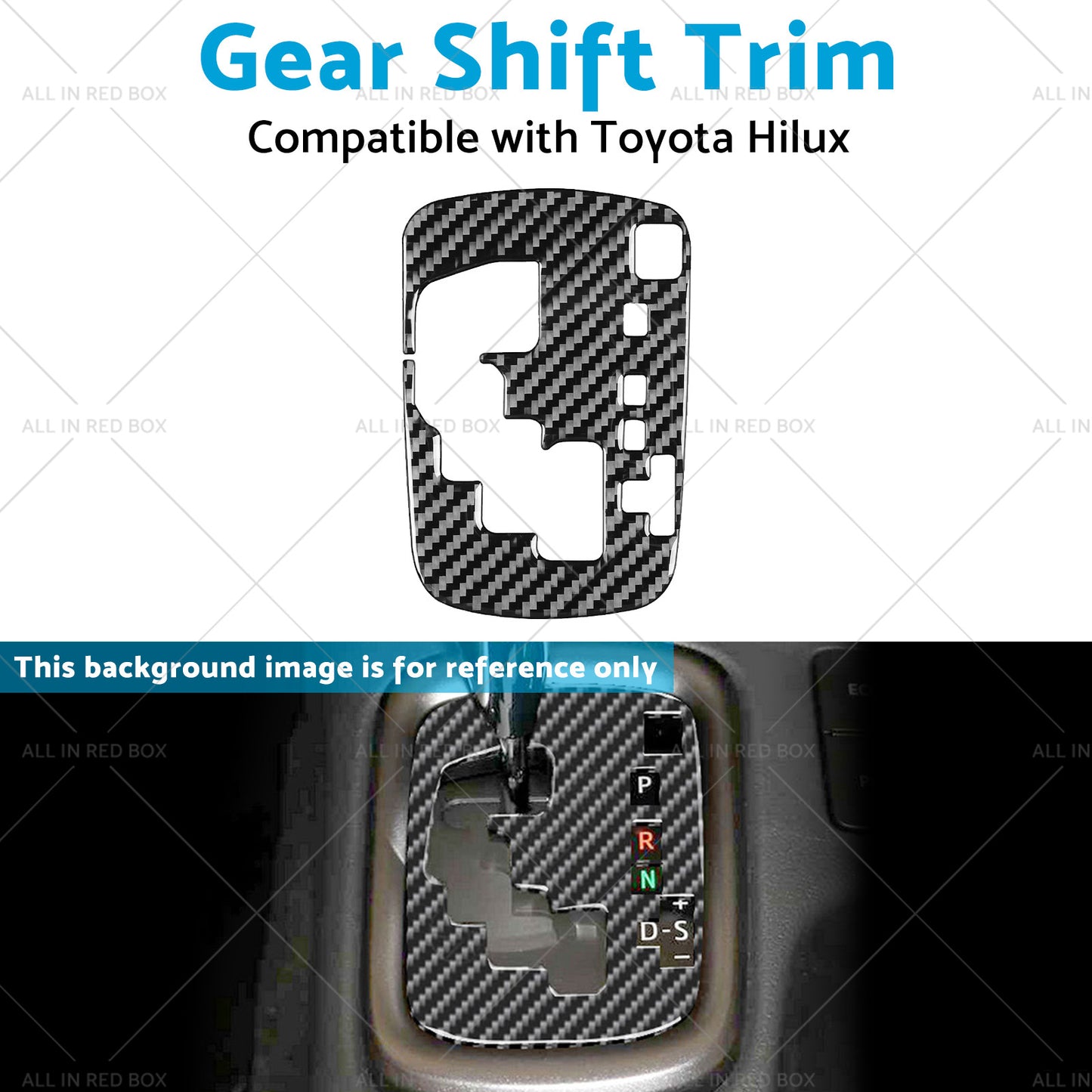 {{ Carbon Fiber Gear Shift Sticker Trim Suitable For Toyota Hilux Revo 15-23 RHD }} - Buy Car Parts Online at {{ Kaka Auto Parts }}.