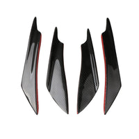 4x Carbon Fiber Bumper Fin Canard Splitter Diffuser Valence Spoiler Lip