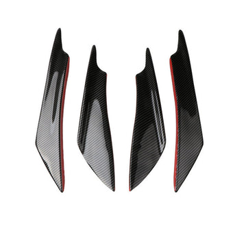compare product 4x Carbon Fiber Bumper Fin Canard Splitter Diffuser Valence Spoiler Lip
