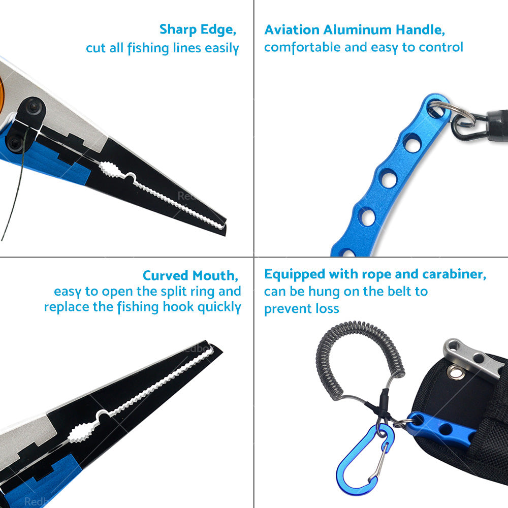 {{ 7. 9  Aluminium Fishing Pliers Hook Remover Line Cutting Mono Braid Fish Grip }} - Buy Car Parts Online at {{ Kaka Auto Parts }}.