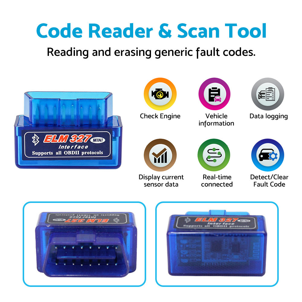 OBD2 II Bluetooth Car Scanner Torque Suitable For iOS and Android CAN Auto Scan Tool