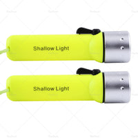 2pack Waterproof Bright LED Scuba Diving Underwater Flashlight Torch Light Lamp