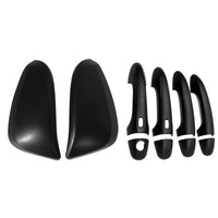 Black Mirror Covers & Door Handles Kit Suitable For Toyota Hilux 2015-2023