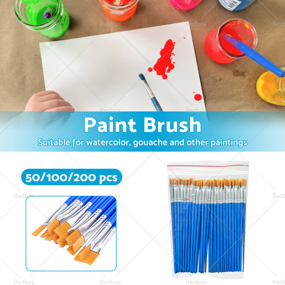 {{ 50-200pcs Flat Paint Brushes Small Brush Bulk for Detail Painting Craft Art Gift }} - Buy Car Parts Online at {{ Kaka Auto Parts }}.