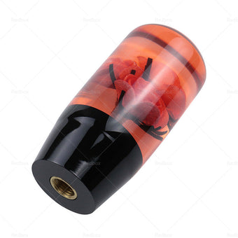 compare product 10cm Clear Red Real Flower Manual Gear Stick Shift Knob Lever Shifter