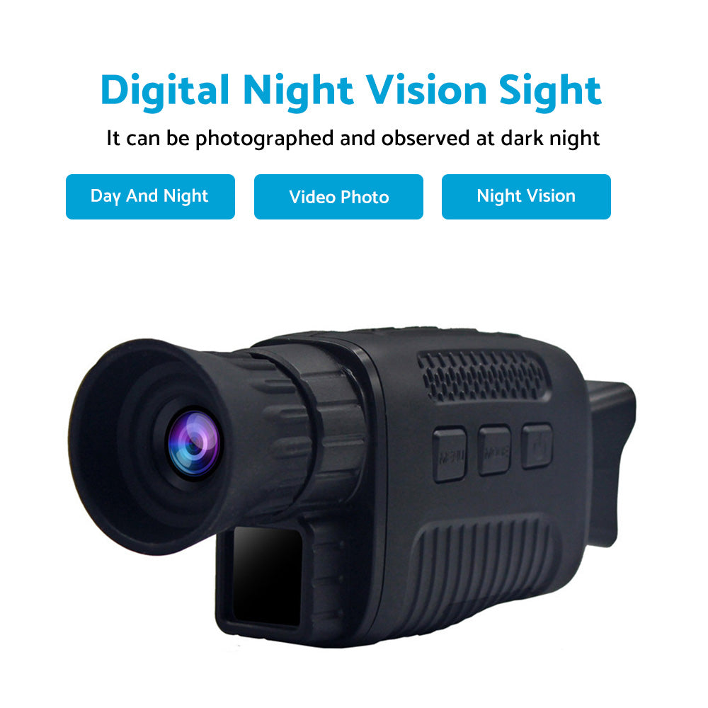 IR Night Vision Monocular 5X Zoom Telescope Digital Camera Hunting HD Video 1080