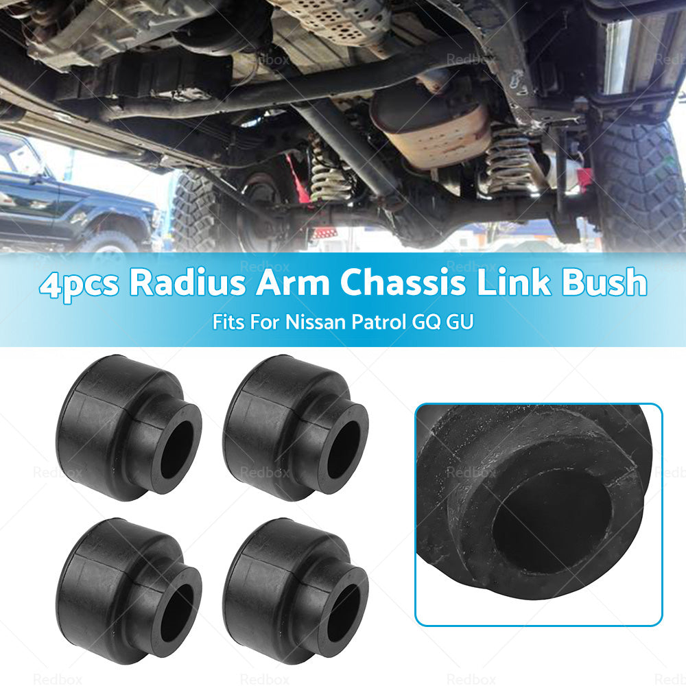 {{ Set of 4 Radius Arm Chassis Link Bush For Nissan Patrol GQ Y60 GU Y61 1988-2016 }} - Buy Car Parts Online at {{ Kaka Auto Parts }}.