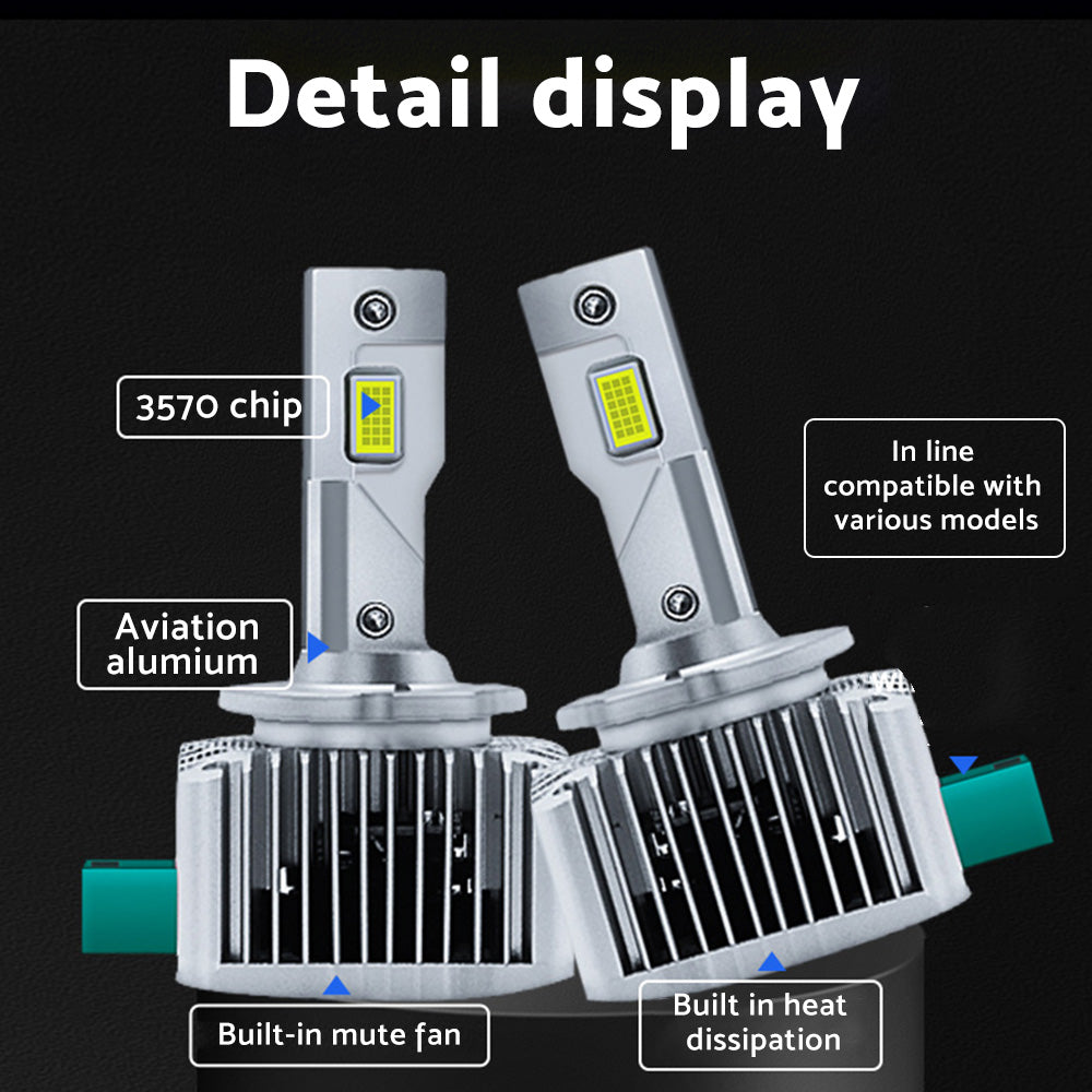 Pair of D3S LED Headlight Bulbs Conversion Kit 90W Replaces HID Xenon Lamps 2x