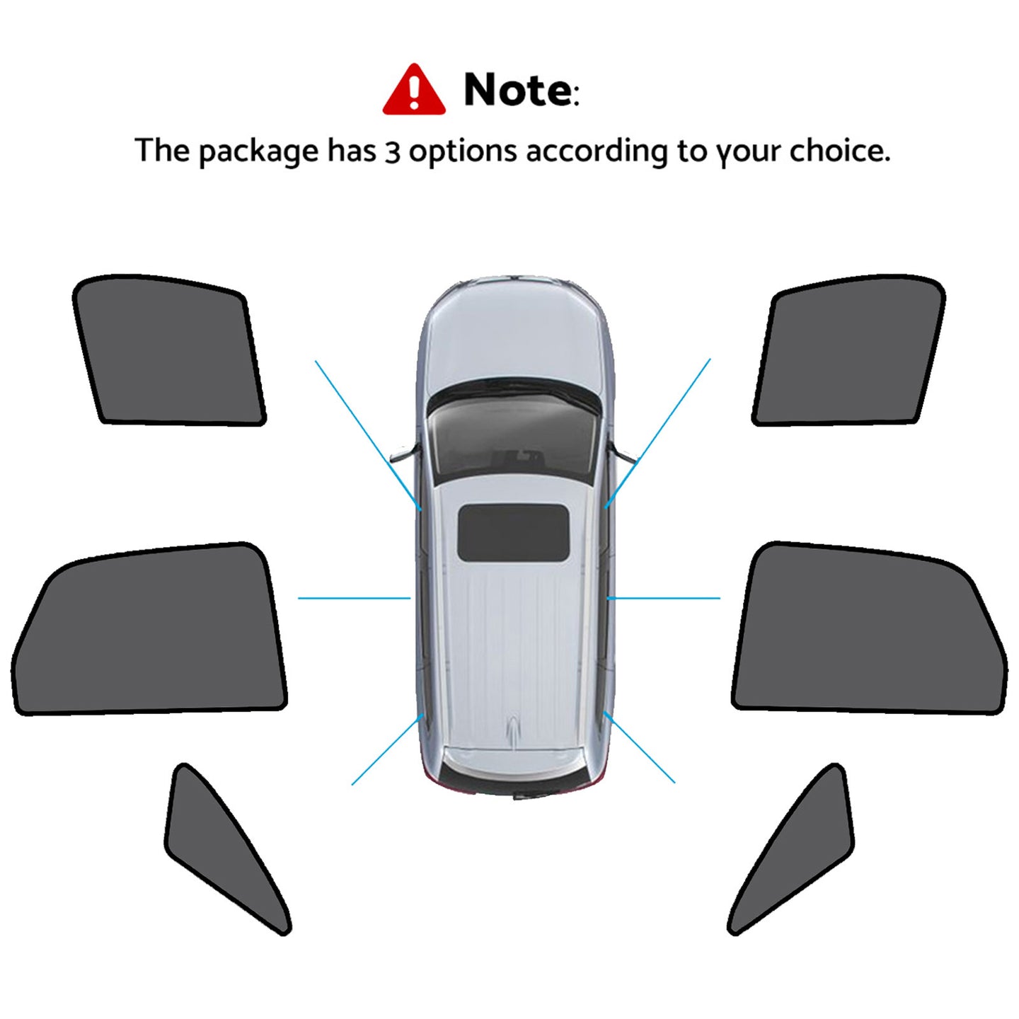 {{ Magnetic Mesh Sun Blind Shades Suitable for Audi Q3 2011-2018 on Front/Rear }} - Buy Car Parts Online at {{ Kaka Auto Parts }}.