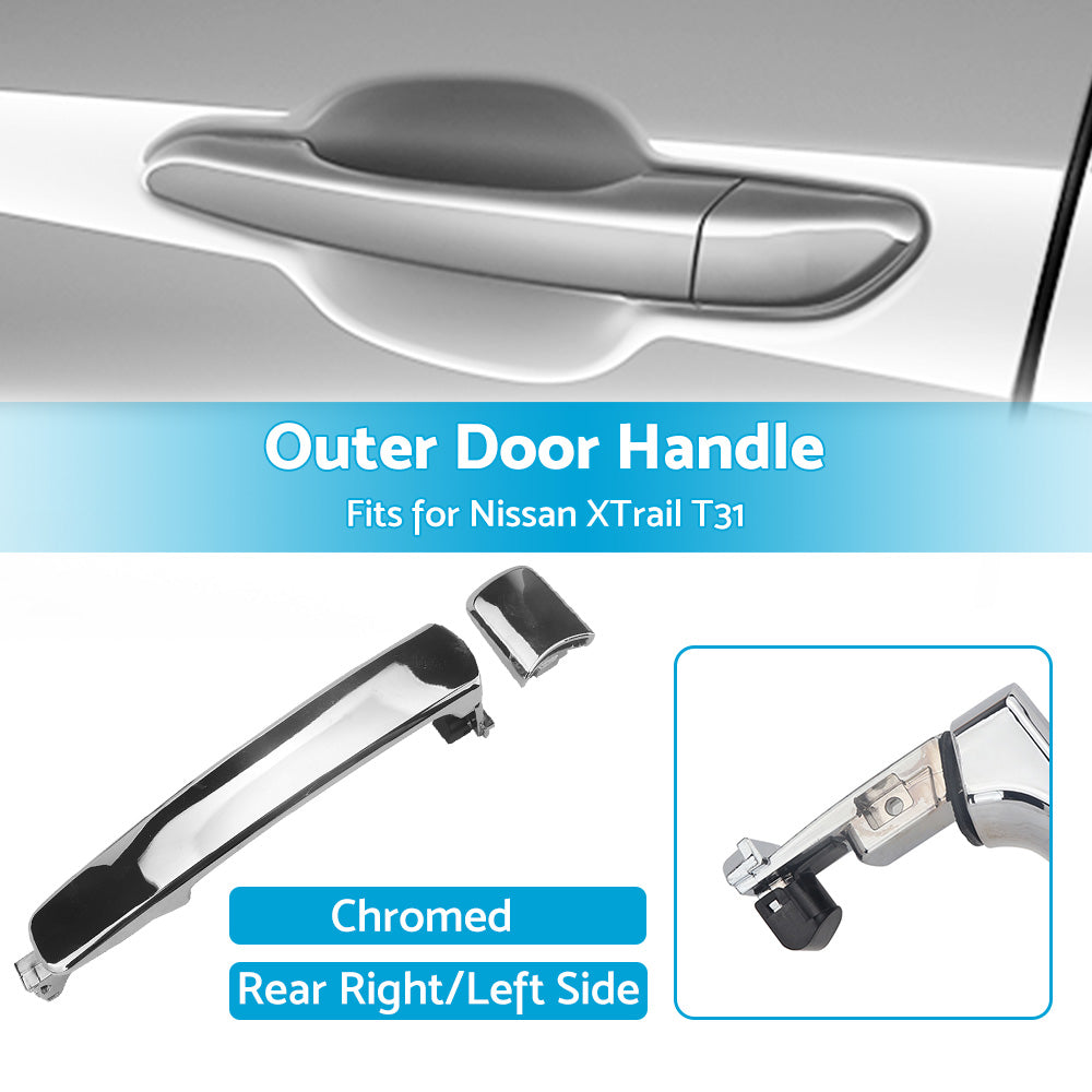 {{ For Nissan XTrail T31 2007-2013 REAR LH Left  or  RH Right Outer Door Handle Chrome }} - Buy Car Parts Online at {{ Kaka Auto Parts }}.