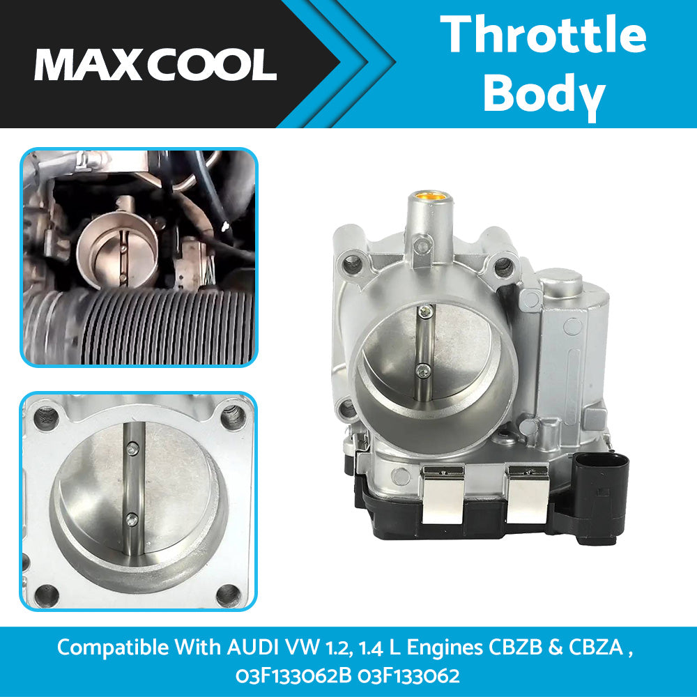 {{ Throttle Body Suitable For AUDI VW 1. 2, 1. 4 L CBZB and CBZA 03F133062B 03F133062 }} - Buy Car Parts Online at {{ Kaka Auto Parts }}.