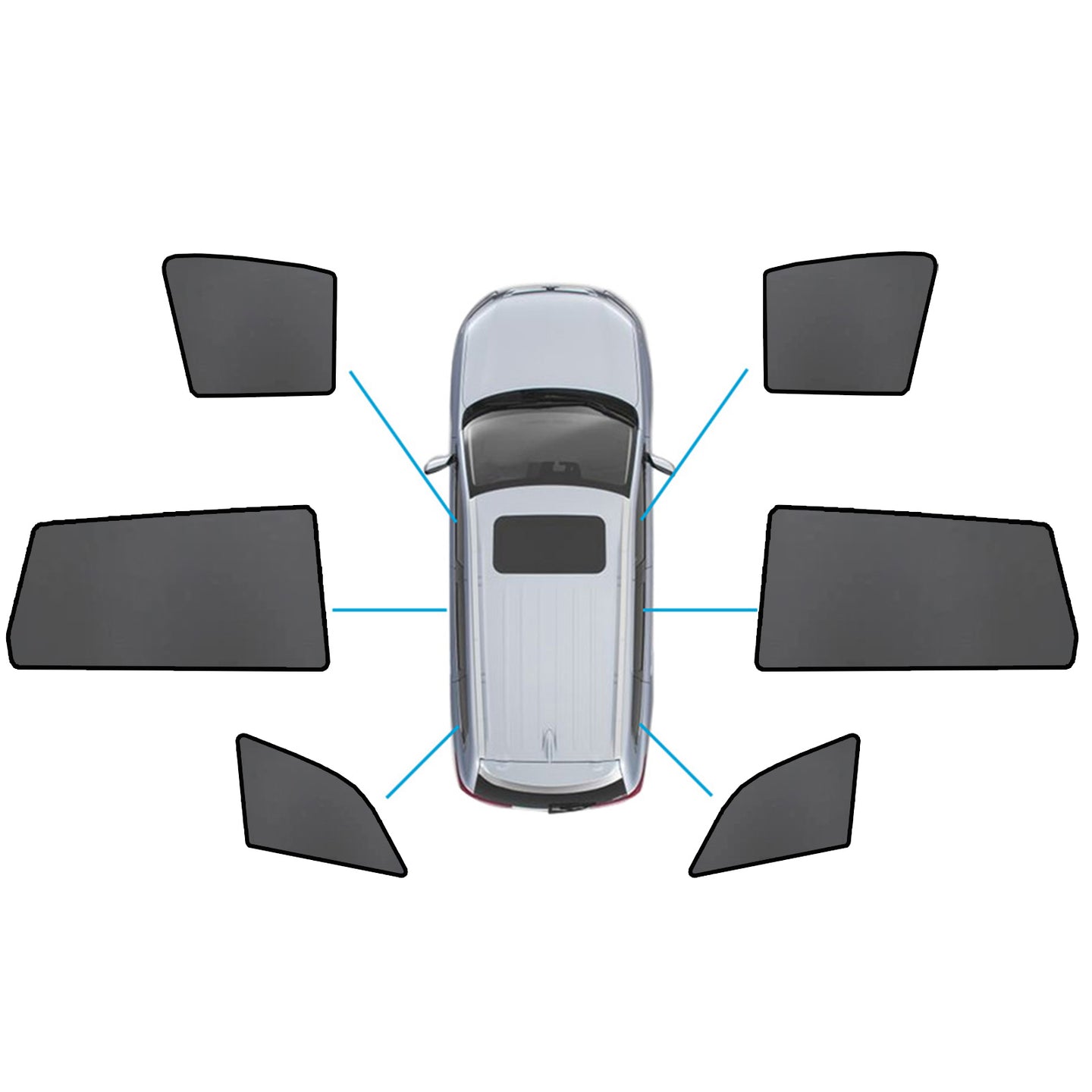 {{ Magnetic Mesh Sun Blind Shades Suitable for Audi Q7 4LB 06-15 On Front/Rear }} - Buy Car Parts Online at {{ Kaka Auto Parts }}.