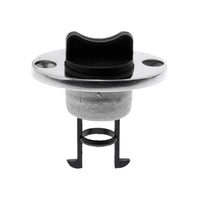 2x Boat Bungs Chrome Base With Plastic Coarse Thread Bung Suitable For Transom Installation