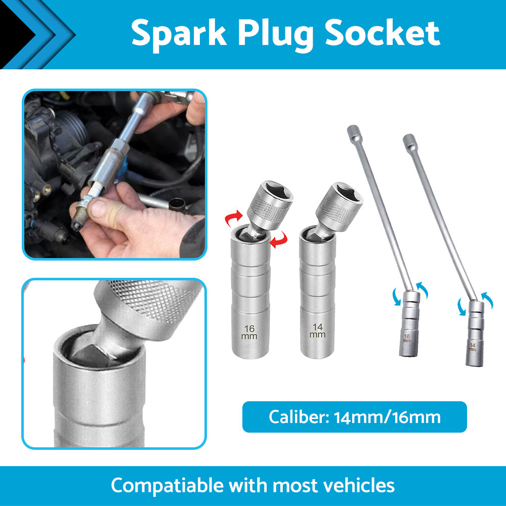 {{ 14/16 MM Thin Wall Magnetic Swivel Spark Plug Socket 12Point Removal Tools }} - Buy Car Parts Online at {{ Kaka Auto Parts }}.