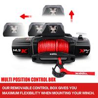 {{ Electric Winch 14500lbs 12V with Synthetic Rope Mount Plate Suitable For 4WD SUV }} - Buy Car Parts Online at {{ Kaka Auto Parts }}.