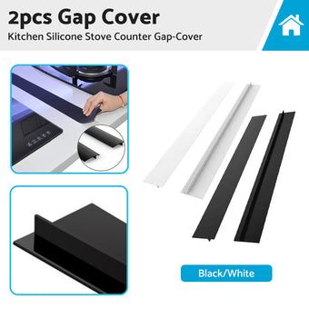 compare product 2PCS Kitchen Silicone Stove Counter Gap-Cover Oven Guard Spill Seal Slit Filler