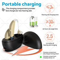 Rechargeable Digital Hearing Aid Severe Loss Ear Aid HIGH-POWER Sound Amplifier