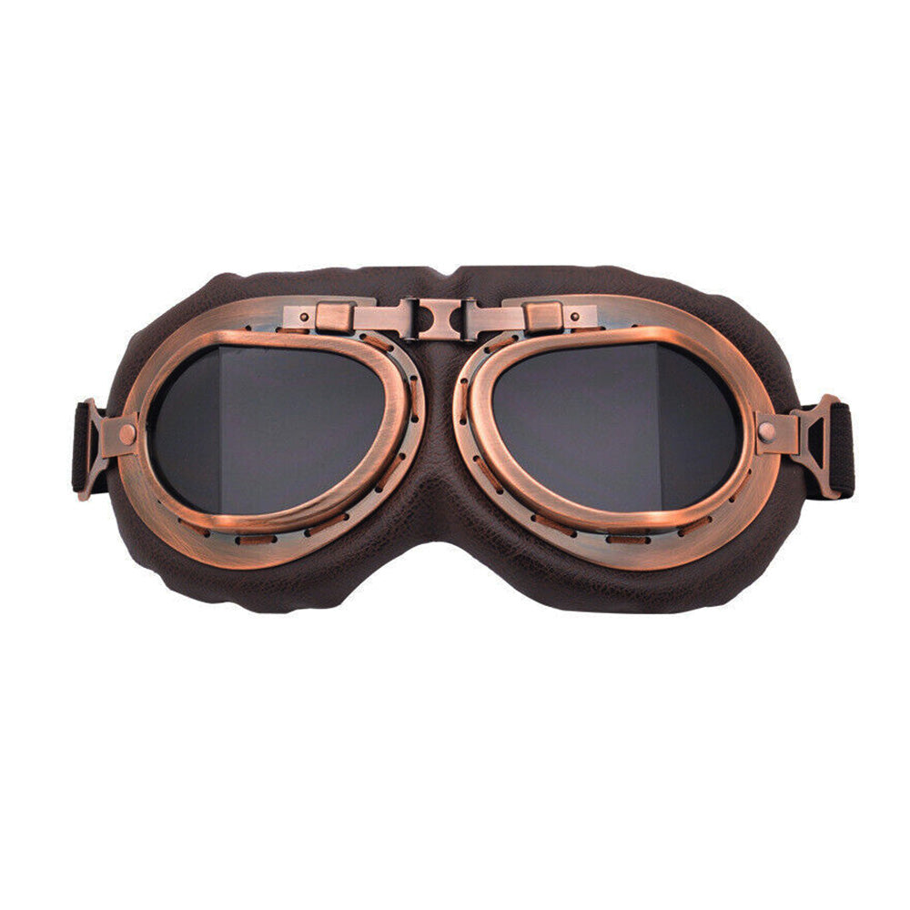 Vintage Pilot Motorcycle Racing Goggles Retro Aviator ATV UTV Dirt Bike Eyewear