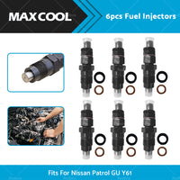 {{ 6PCS Diesel Fuel Injectors Fits For Nissan Patrol GQ Y60 TD42 TD42T 1988-1997 }} - Buy Car Parts Online at {{ Kaka Auto Parts }}.