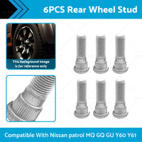 {{ 6PCS Rear Wheel Stud Suitable For Nissan patrol MQ GQ GU Y60 Y61 }} - Buy Car Parts Online at {{ Kaka Auto Parts }}.
