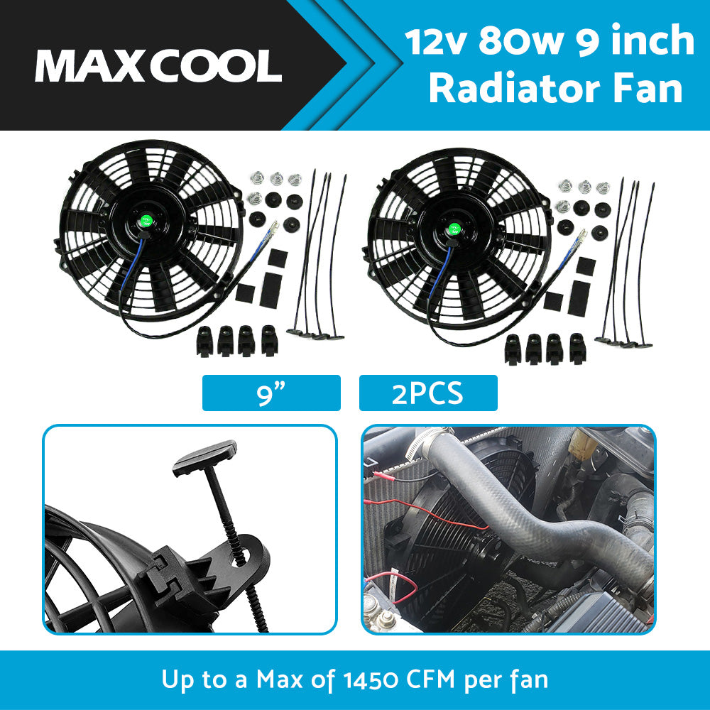 {{ 9 inch 12V Volt Electric Radiator Cooling Thermal Thermo Fan  Mounting Kits }} - Buy Car Parts Online at {{ Kaka Auto Parts }}.