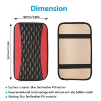 Universal Car Armrest Cushion Cover Suitable For Center Console Box PU Leather Pad Protector